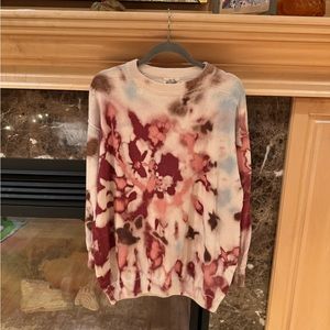 Free people tie dye cosmo pullover oversized we the free xs